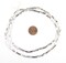 The Bead Chest Shiny Silver Cube Beads 3mm White Metal 24 Inch Strand